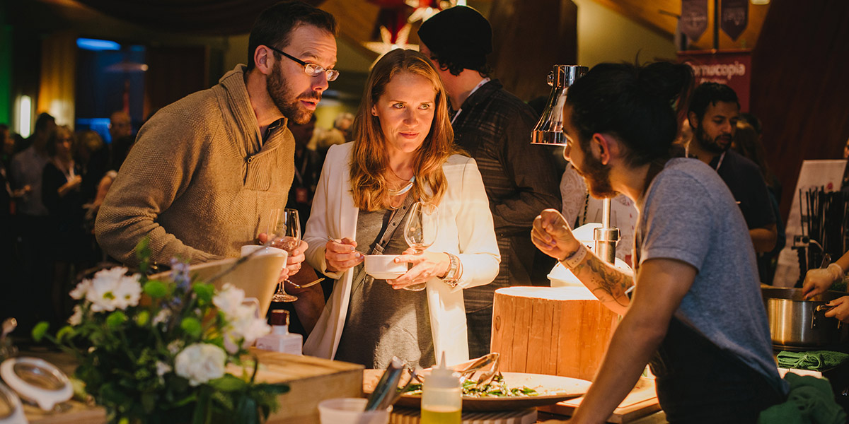 Food and drink at West Coast House Party at Whistler Cornucopia event