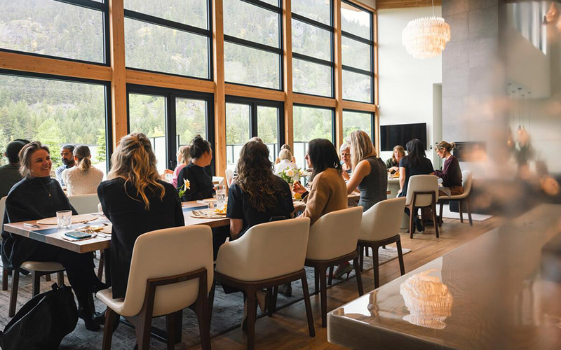 Speakers Series event at Wedge Mountain Lodge as part of the Nourish Whistler Wellness Series in Whistler.