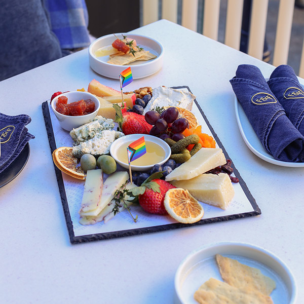 Flute & Fromage Pride cheese board